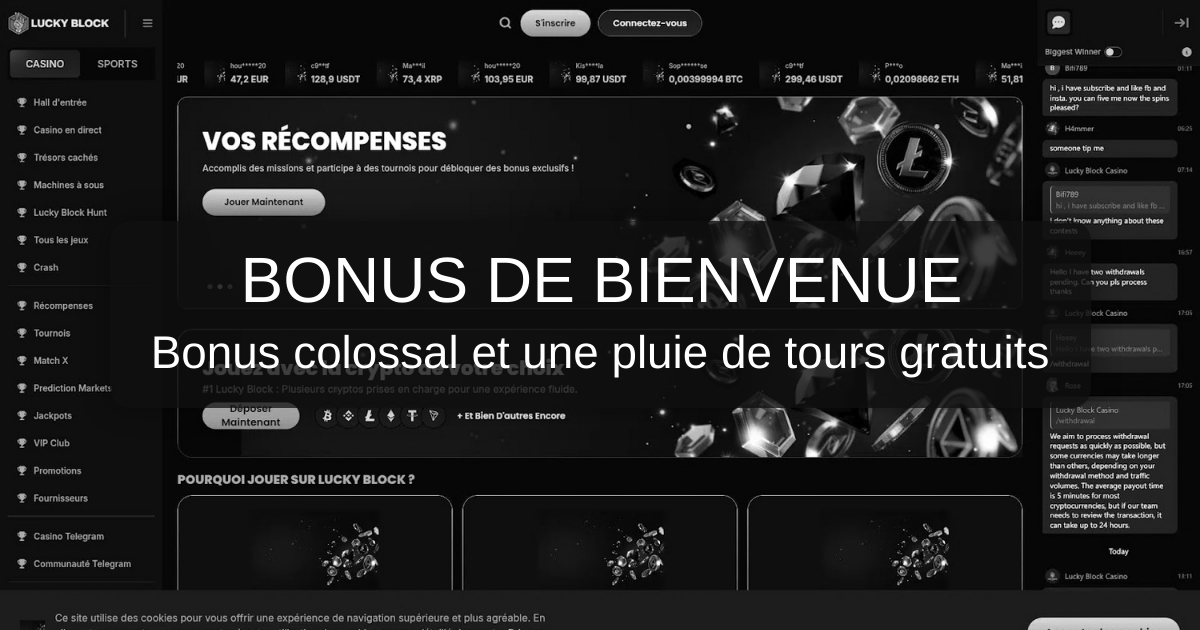 Lucky Block Casino welcome bonus